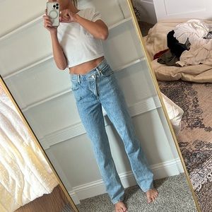 NWT ABERCROMBIE & FITCH 90s Straight crossover jeans 27/4R